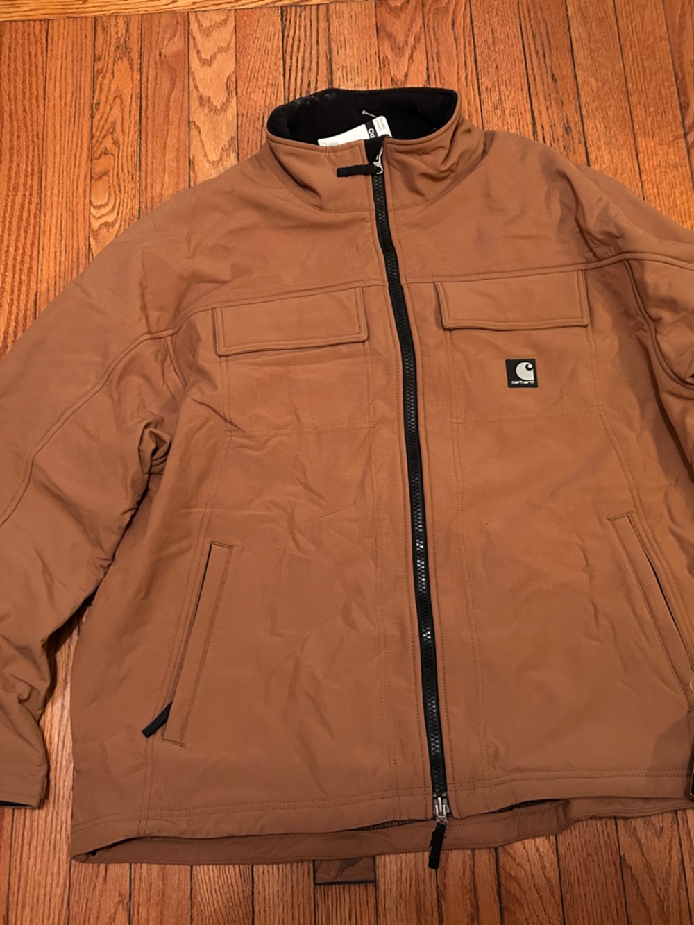 Carhartt Tan Lightweight Zip-Up Shirt Jacket